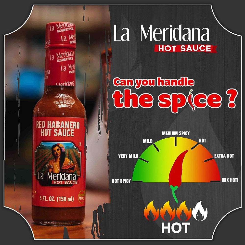 La Meridana Hot Sauce Red Habanero 150ml Chile Mojo