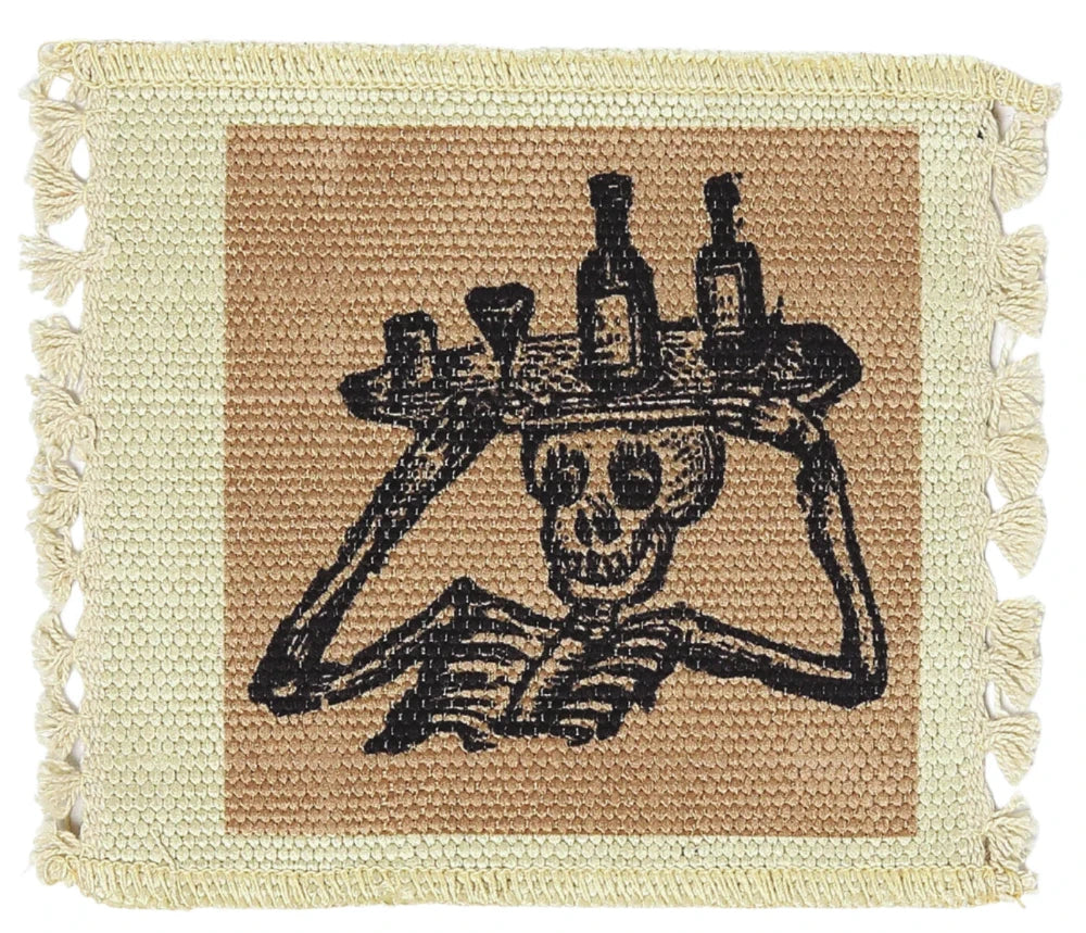 Cotton Drink Coaster -  Posadas Day of the Dead Bartender