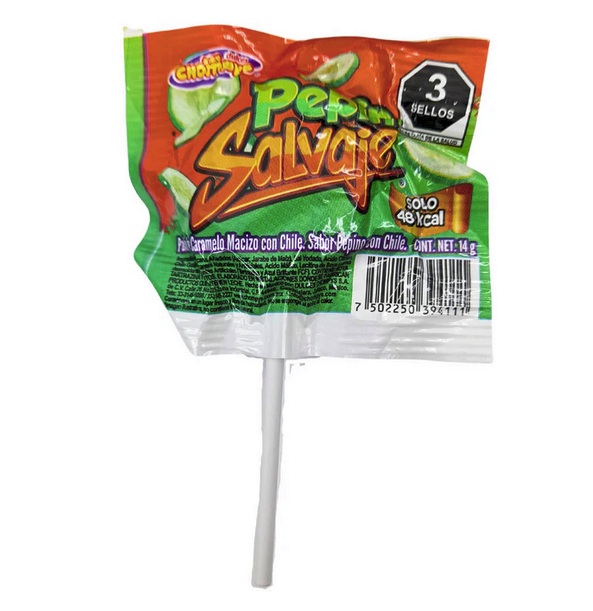 Chompys Pepin Salvaje - Spicy Cucumber Lollipop