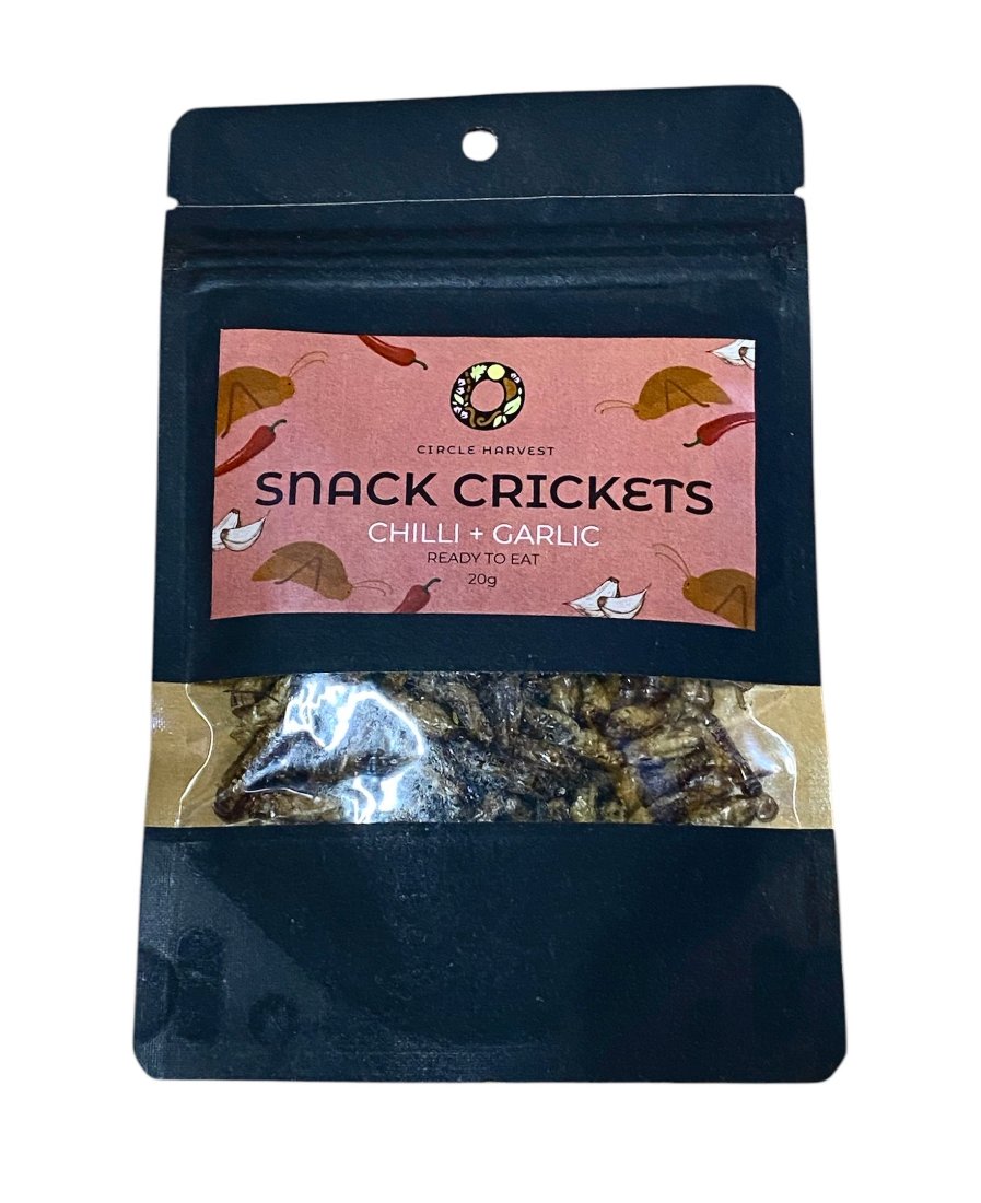 Circle Harvest Cricket Snacks - Garlic and Chilli 20gm