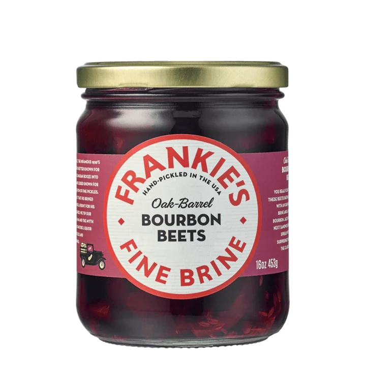 Frankies Fine Brine - Oak Barrel Bourbon Pickled Beets 16oz (453gm)