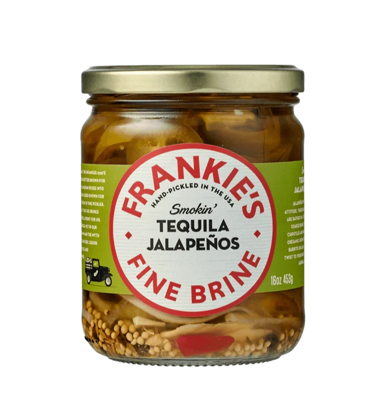 Frankies Fine Brine - Smokin Tequila Pickled Jalapenos 16oz (453gm)