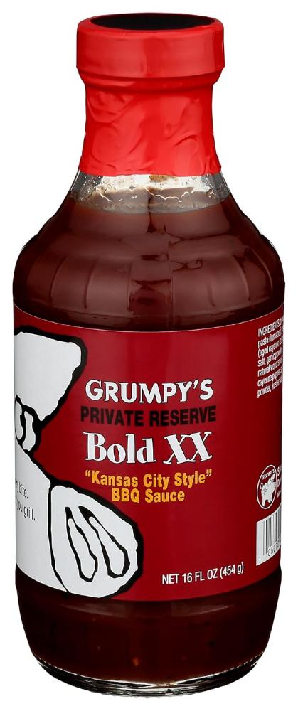 Grumpys Red Bold XX Kansas Style BBQ Sauce 16oz (454gm)