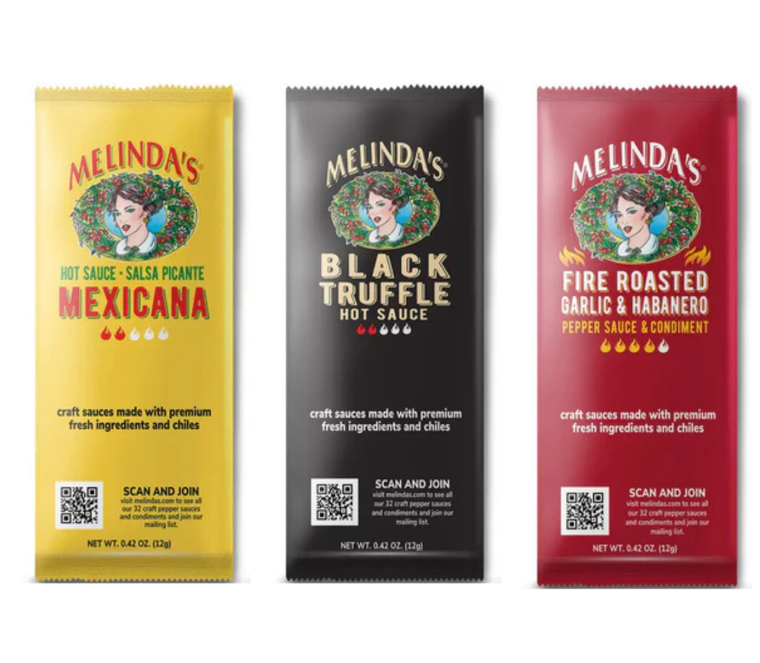 Melindas single serve packet sampler trio