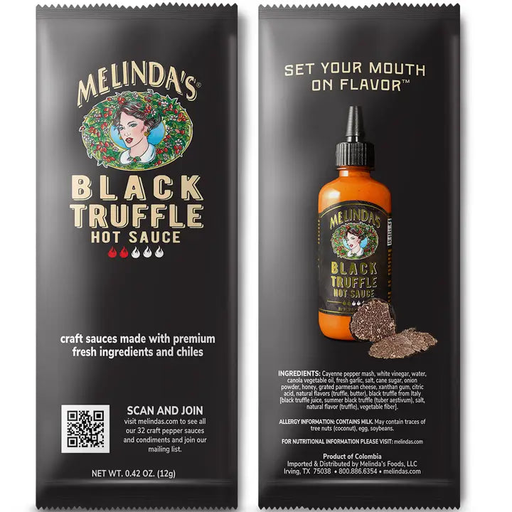 Melindas Black Truffle Hot Sauce - single serve packet