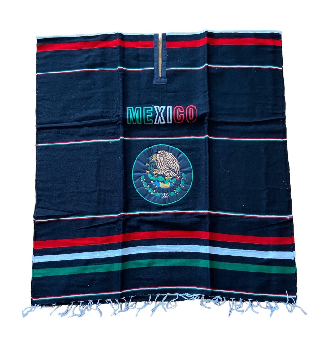 Poncho - Mexican Eagle Emblem