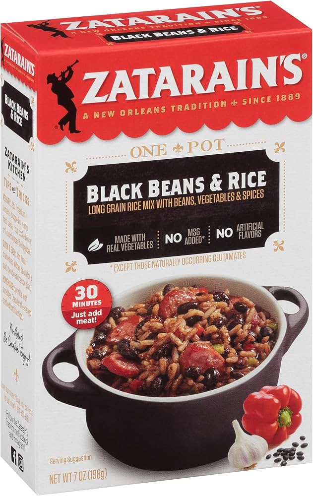 Zatarains One Pot Black Beans and Rice 8oz (226gm)