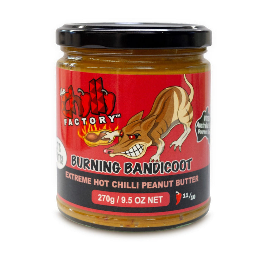 Chilli Factory Burning Bandicoot Extreme Hot Chilli Peanut Butter 270gm