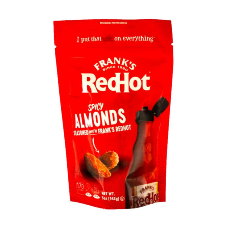 Franks RedHot Spicy Almonds 5oz (142gm)