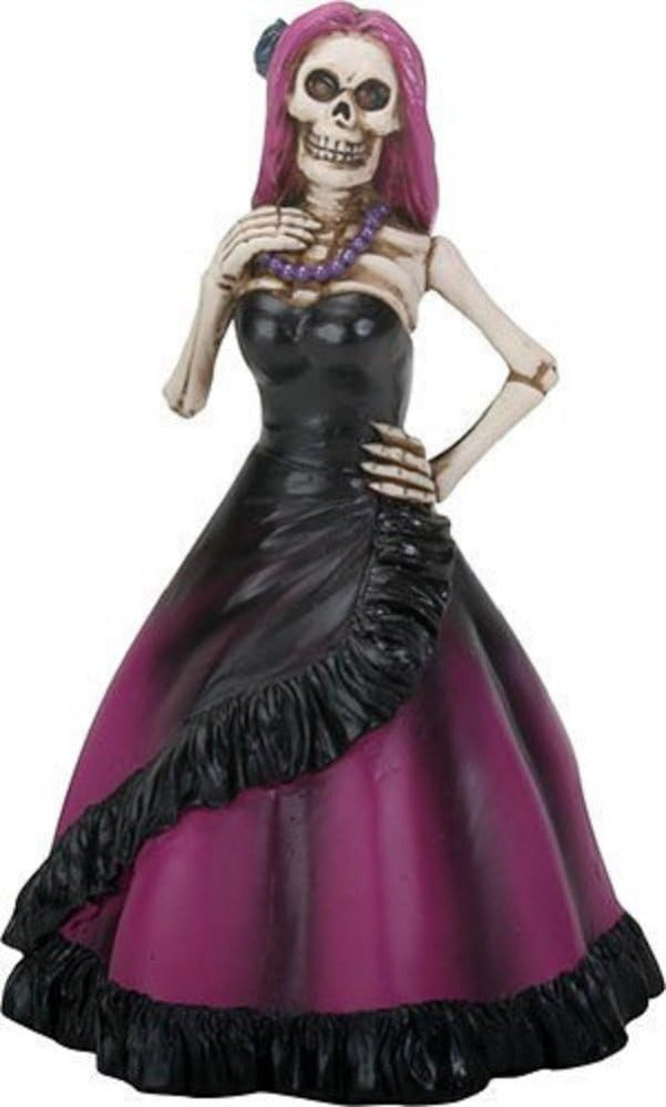 Day of the Dead figurine - Senorita Dressed in Pink