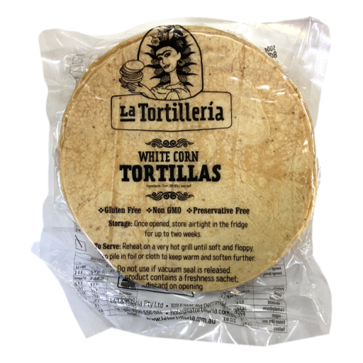 La Tortilleria Corn Tortillas 20cm (8in) 1kg - approx 25