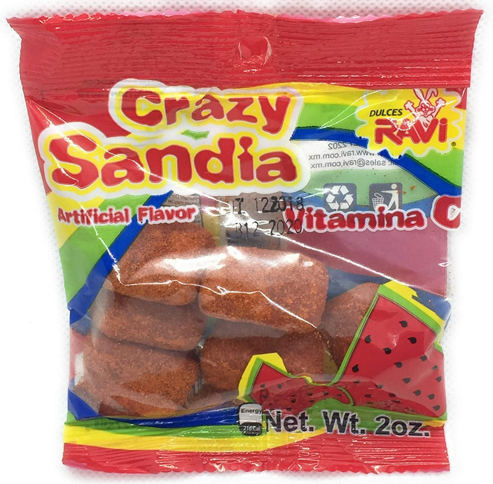Ravi Crazy Sandia Mexican Watermelon Jelly Candy Best Before March 2024 Chile Mojo 6694