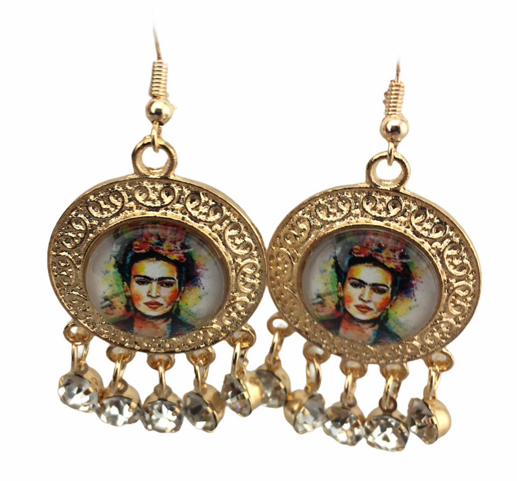 Floral Frida Inspired Stencil Art Earrings – Fridamaniacs